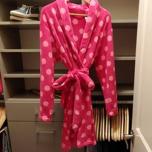 Pink Polka Dot Robe